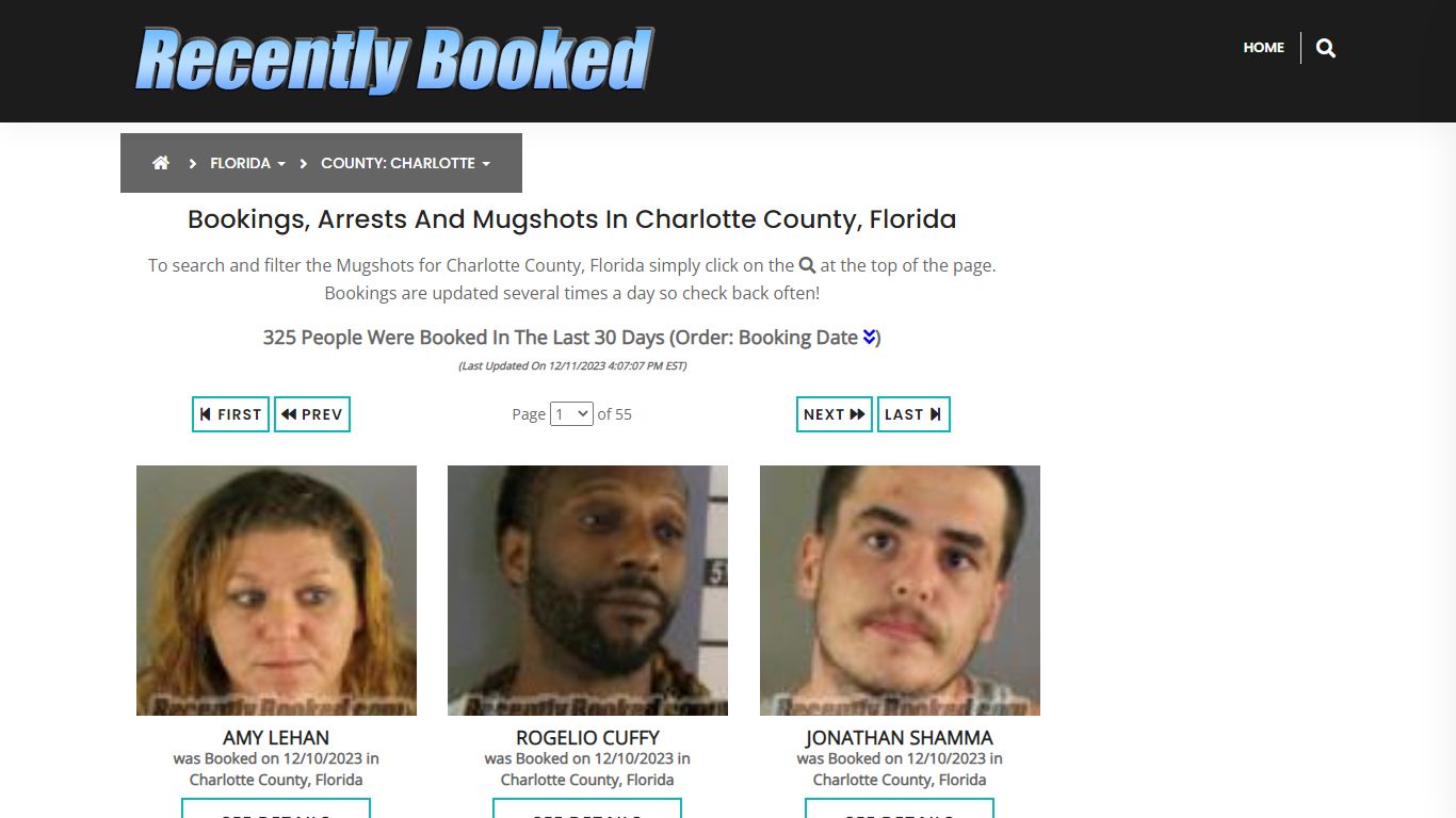 Recent bookings, Arrests, Mugshots in Charlotte County, Florida